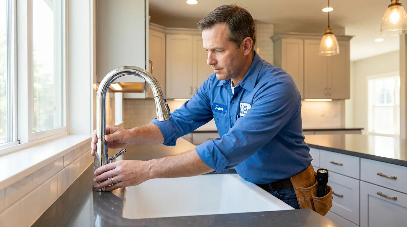 Kitchen faucet installation by Johns Plumbing LLC in Dover Plains