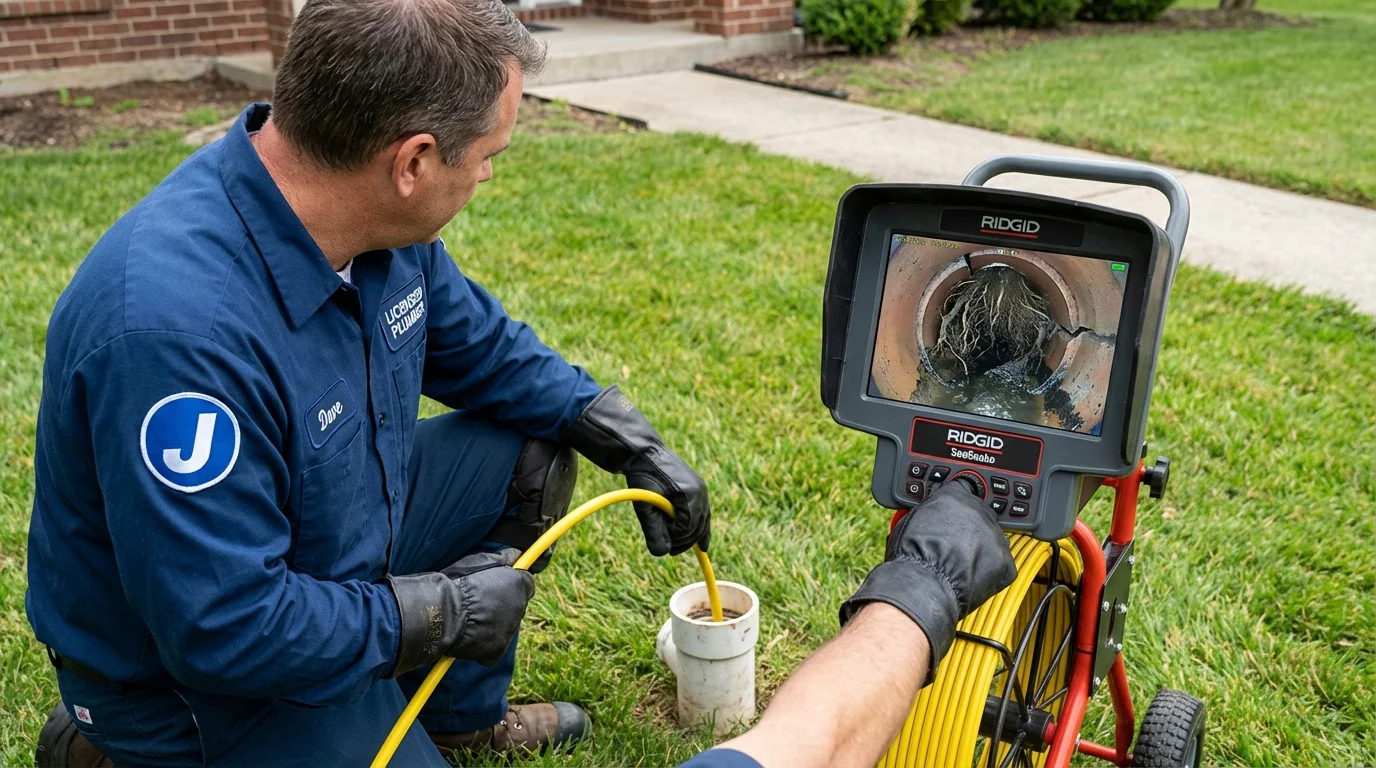 Sewer camera inspection being performed by Johns Plumbing LLC in Dover Plains